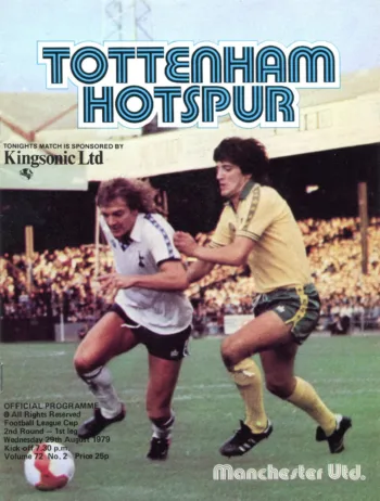 Spurs v Manchester United (29 Aug 1979) Programme