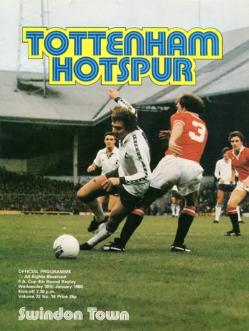 Spurs v Swindon Town (30 Jan 1980) Programme
