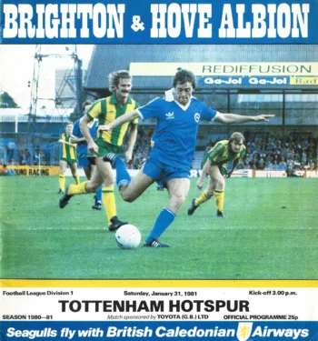 Spurs v Brighton & Hove Albion (31 Jan 1981) Programme