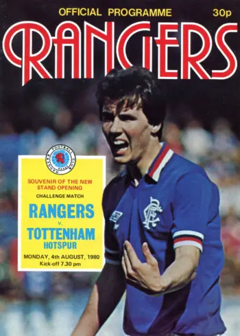 Spurs v Rangers FC (04 Aug 1980) Programme