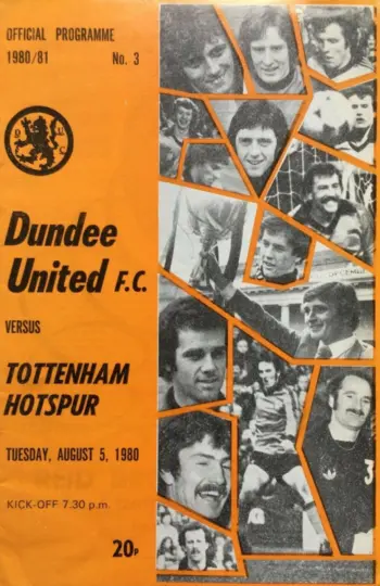 Spurs v Dundee United (05 Aug 1980) Programme