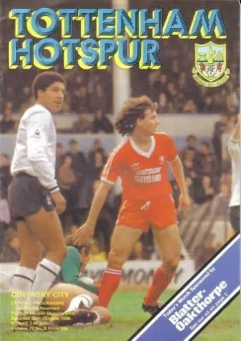 Spurs v Coventry City (25 Oct 1980) Programme