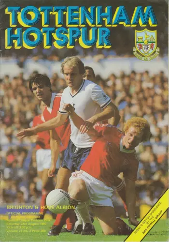 Spurs v Brighton & Hove Albion (23 Aug 1980) Programme