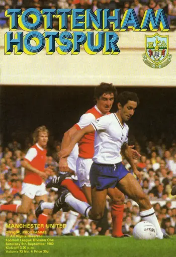 Spurs v Manchester United (06 Sep 1980) Programme