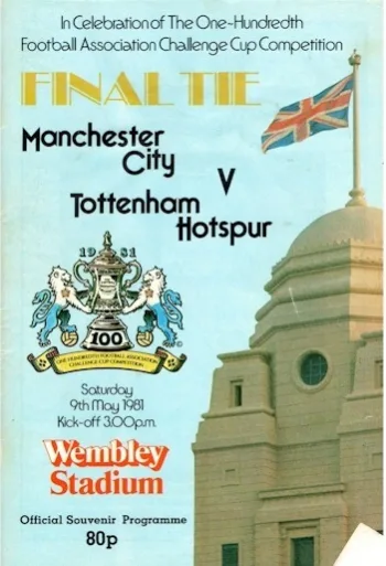 Spurs v Manchester City (09 May 1981) Programme