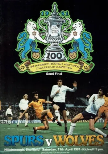 Spurs v Wolverhampton Wanderers (11 Apr 1981) Programme