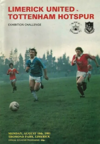 Spurs v Limerick FC (10 Aug 1981) Programme