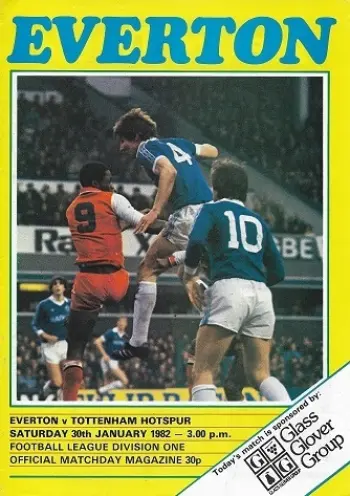 Spurs v Everton FC (30 Jan 1982) Programme