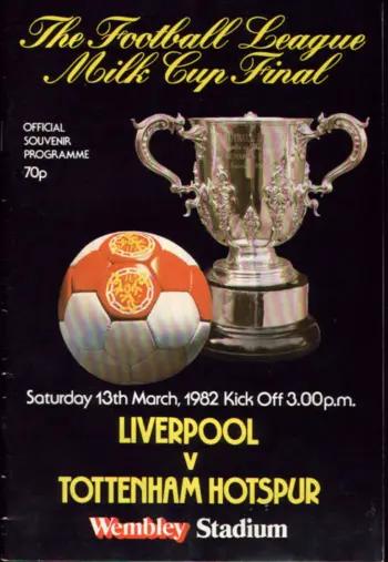 Spurs v Liverpool FC (13 Mar 1982) Programme