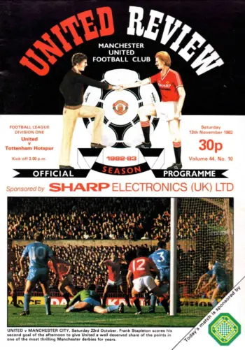 Spurs v Manchester United (13 Nov 1982) Programme
