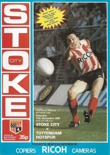 Spurs v Stoke City (11 Dec 1982) Programme