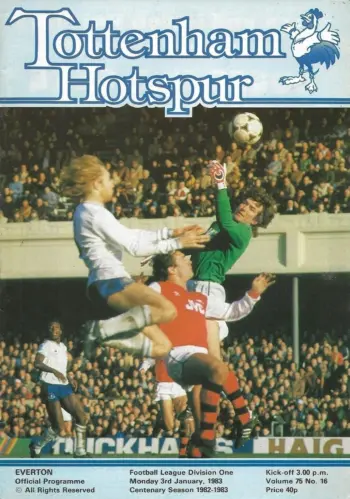 Spurs v Everton FC (03 Jan 1983) Programme