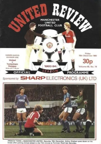 Spurs v Manchester United (16 Dec 1983) Programme