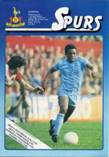 Spurs v Liverpool FC (12 Nov 1983) Programme
