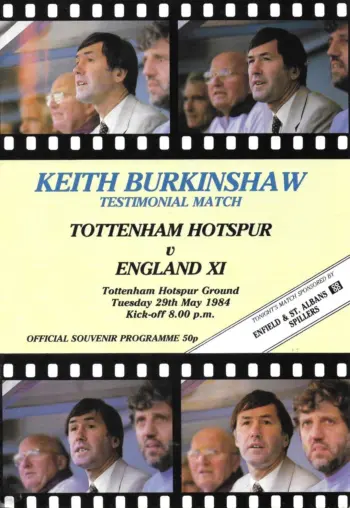 Spurs v National Teams (29 May 1984) Programme