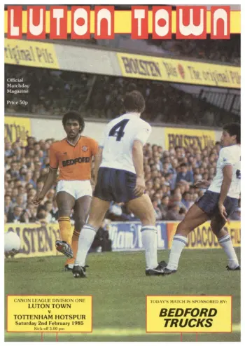 Spurs v Luton Town (02 Feb 1985) Programme