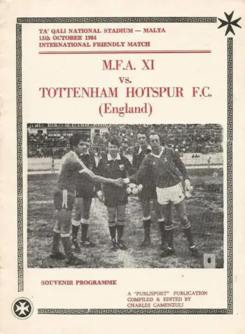 Spurs v National Teams (14 Oct 1984) Programme