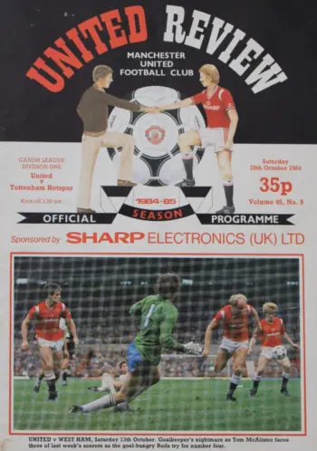 Spurs v Manchester United (20 Oct 1984) Programme