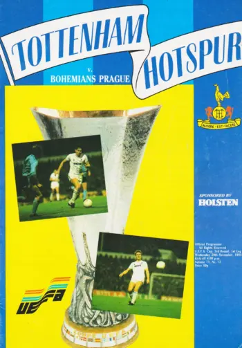 Spurs v Bohemians ÈKD Praha (28 Nov 1984) Programme