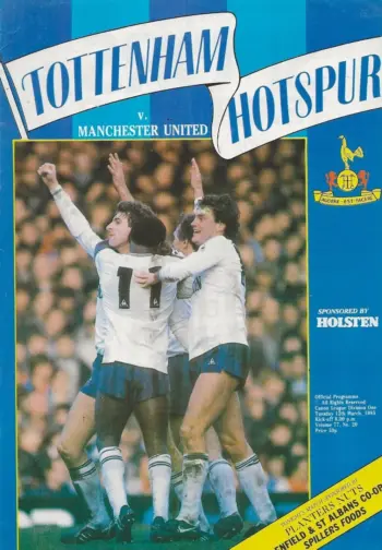 Spurs v Manchester United (12 Mar 1985) Programme