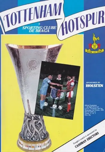 Spurs v Sporting Braga (03 Oct 1984) Programme