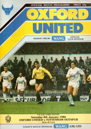 Spurs v Oxford United (04 Jan 1986) Programme