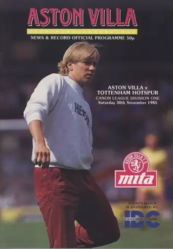 Spurs v Aston Villa (30 Nov 1985) Programme