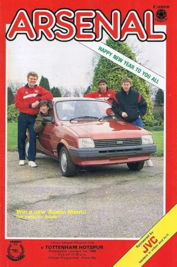 Spurs v Arsenal FC (01 Jan 1986) Programme