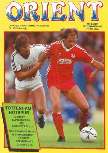 Spurs v Leyton Orient (23 Sep 1985) Programme