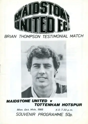 Spurs v Maidstone United (14 Oct 1985) Programme