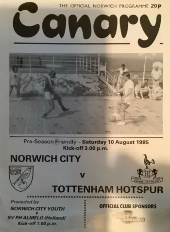 Spurs v Norwich City (10 Aug 1985) Programme