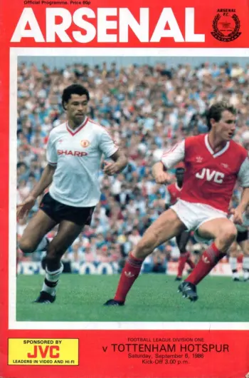 Spurs v Arsenal FC (06 Sep 1986) Programme