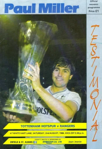 Spurs v Rangers FC (02 Aug 1986) Programme