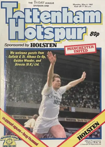 Spurs v Manchester United (04 May 1987) Programme