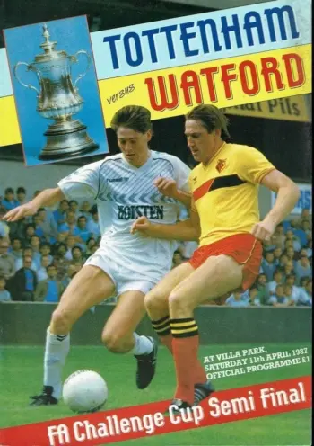 Spurs v Watford FC (11 Apr 1987) Programme