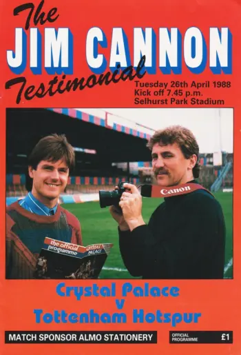 Spurs v Crystal Palace (26 Apr 1988) Programme