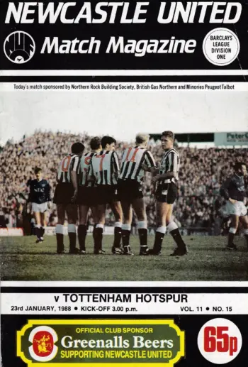 Spurs v Newcastle United (23 Jan 1988) Programme