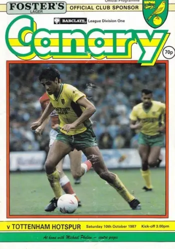 Spurs v Norwich City (10 Oct 1987) Programme