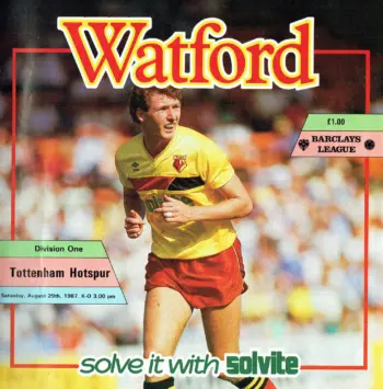 Spurs v Watford FC (29 Aug 1987) Programme