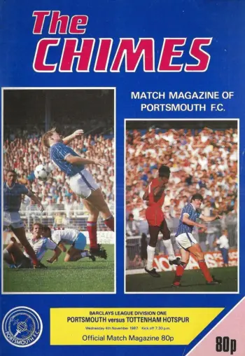 Spurs v Portsmouth FC (04 Nov 1987) Programme