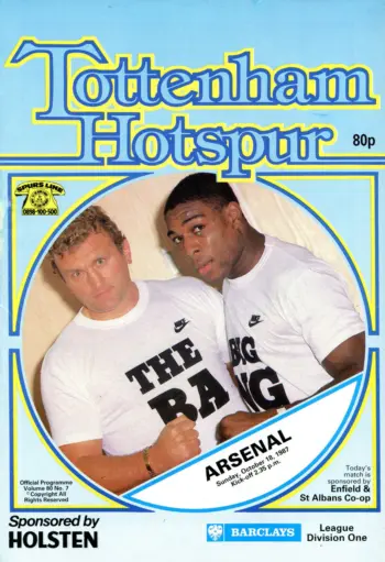 Spurs v Arsenal FC (18 Oct 1987) Programme