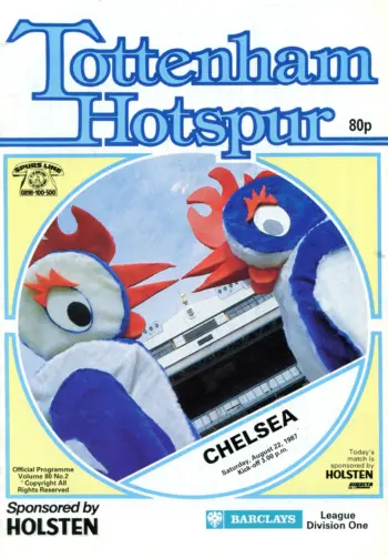 Spurs v Chelsea FC (22 Aug 1987) Programme
