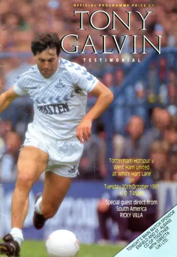 Spurs v West Ham United (20 Oct 1987) Programme