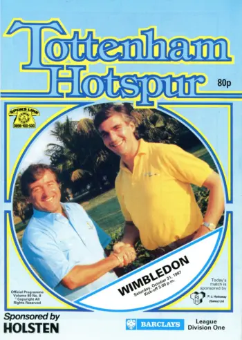 Spurs v Wimbledon FC (31 Oct 1987) Programme