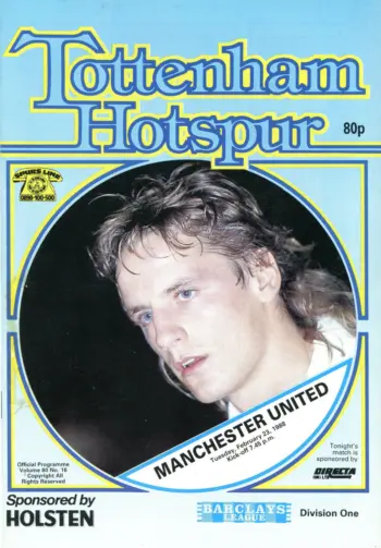 Spurs v Manchester United (23 Feb 1988) Programme