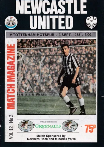 Spurs v Newcastle United (03 Sep 1988) Programme