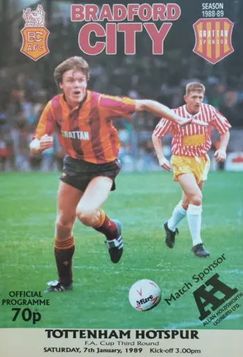 Spurs v Bradford City (07 Jan 1989) Programme