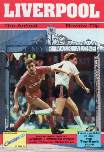 Spurs v Liverpool FC (17 Sep 1988) Programme