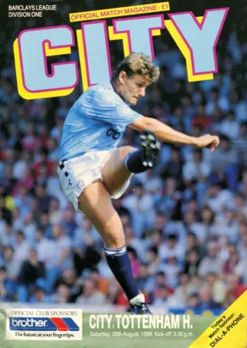 Spurs v Manchester City (26 Aug 1989) Programme