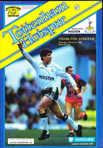 Spurs v Charlton Athletic (10 Mar 1990) Programme